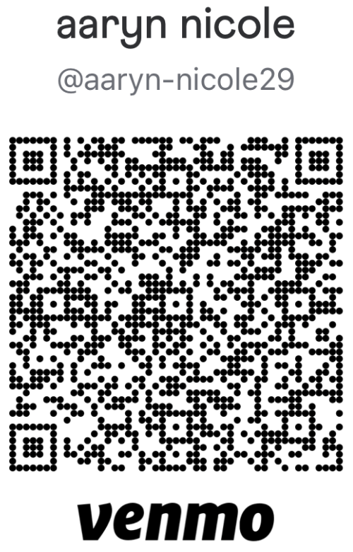 Venmo QR code for @aaryn-nicole29